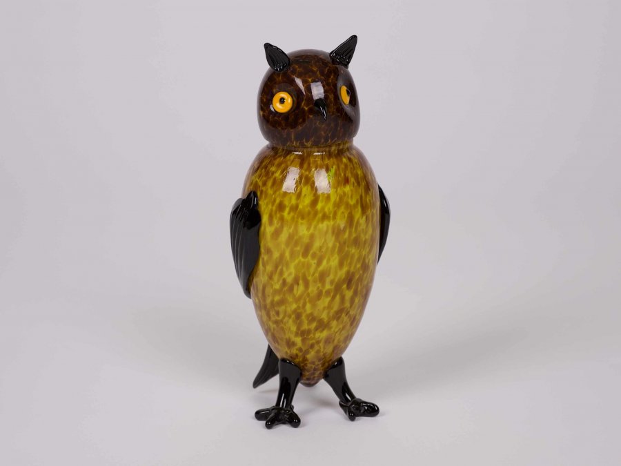 OWL SHAPED LOETZ VASE